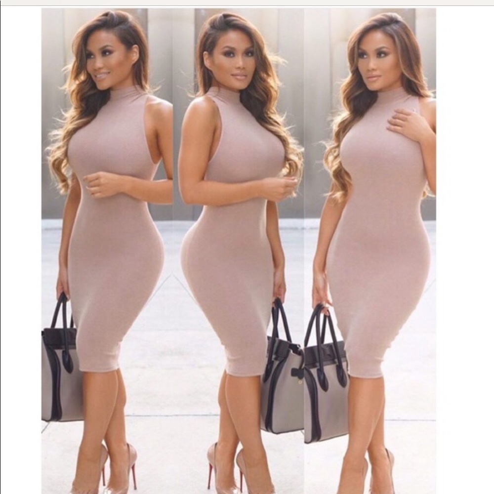 Beige / blush dress